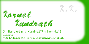 kornel kundrath business card